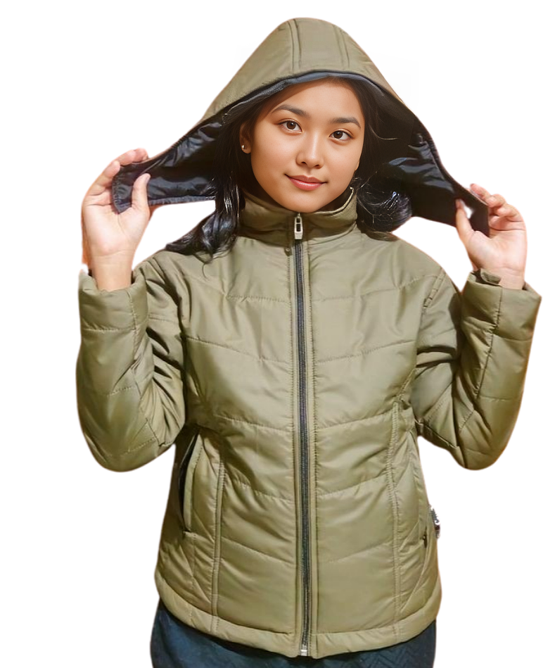 Women's Olive Green Waterproof Jacket – Warm, Versatile &amp; Modern